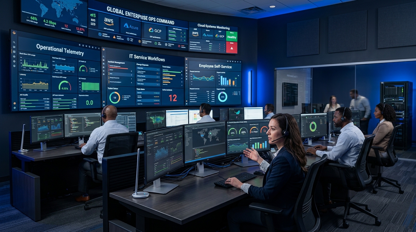 Industrus Tech Enterprise Digital Operations Center with Live Service Telemetry