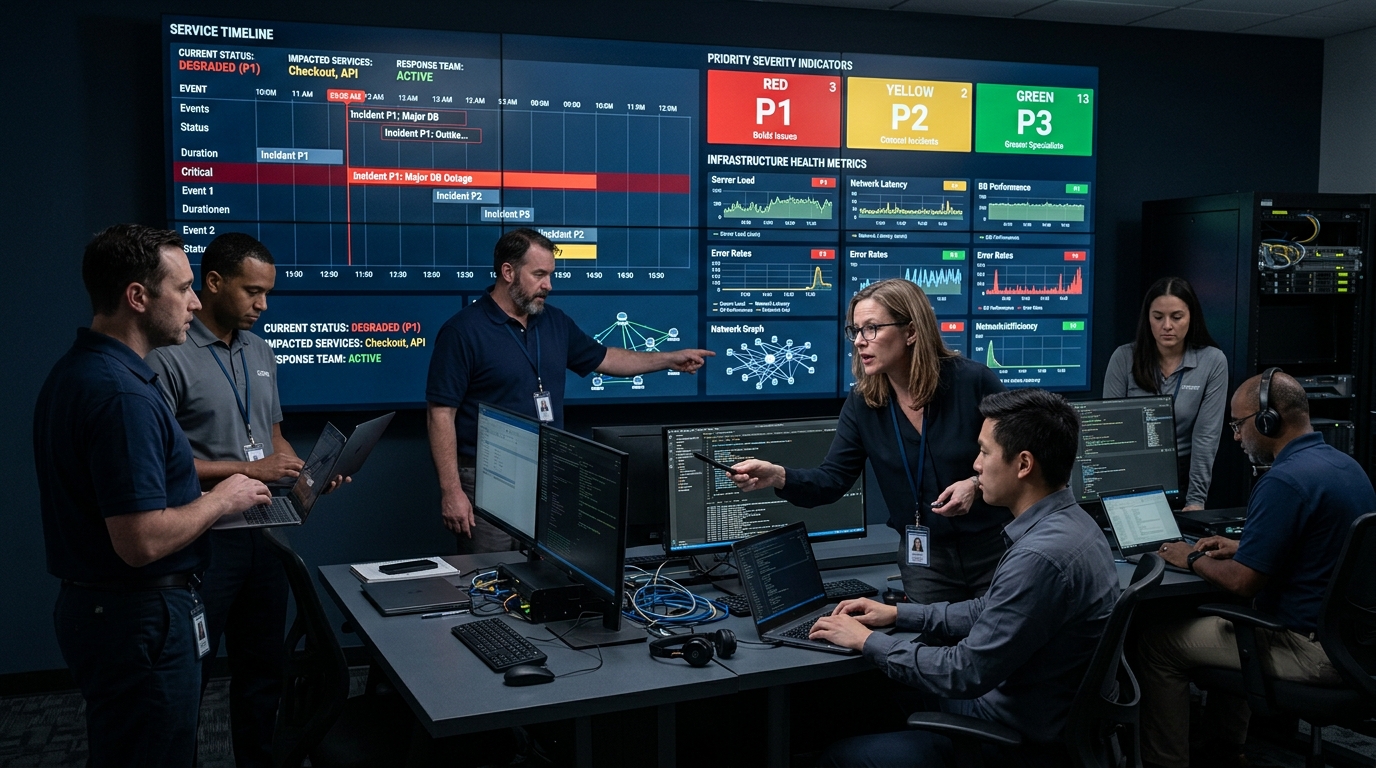 Industrus Tech Incident Response Operations Team Managing Live Service Recovery