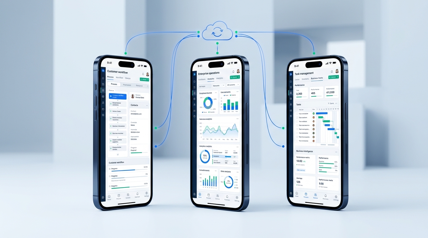 Mobile operations app architecture and field telemetry interface engineered by Industrus Tech