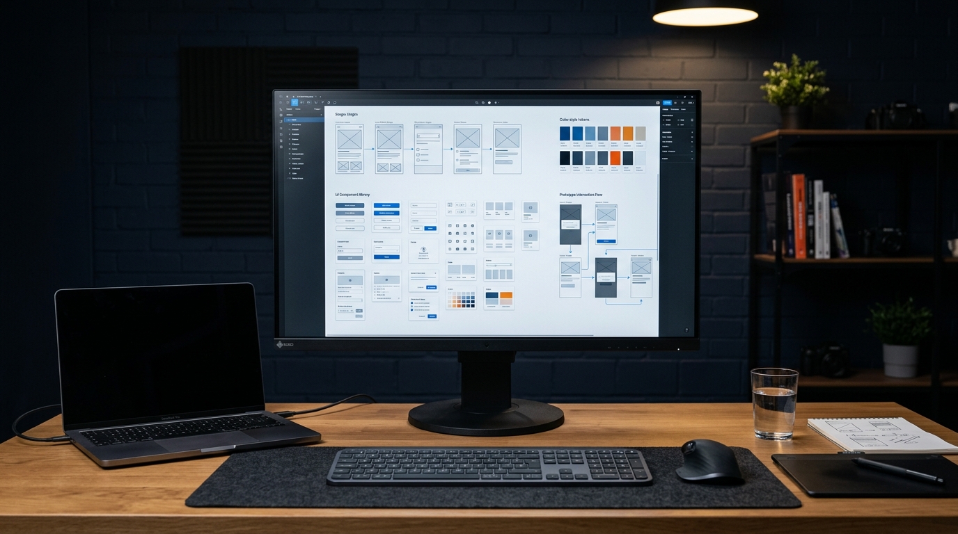 Figma Service UX and Workflow Prototype Design Interface by Industrus Tech